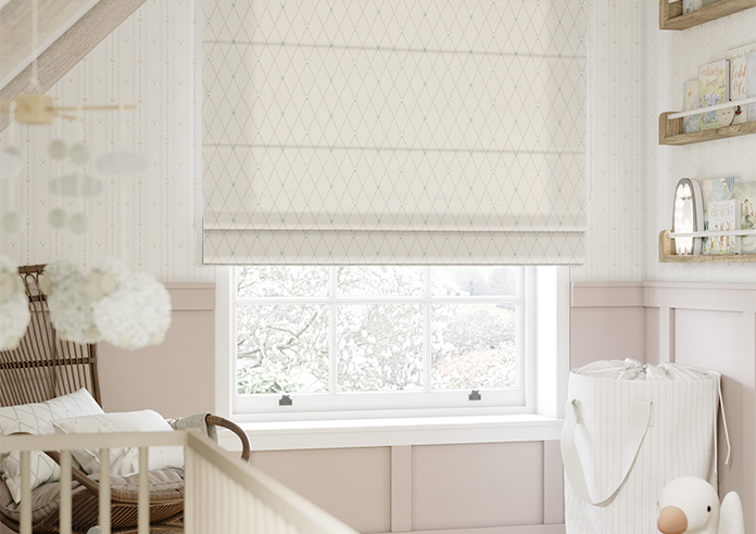 Puddle Down, Trellis Dolly Mix - Roman Blind - Image 5